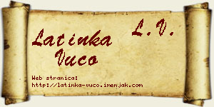Latinka Vučo vizit kartica
